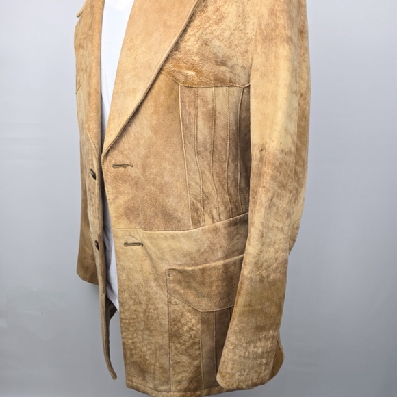 Vintage 70’s Robert Lewis Suede Leather Blazer 40L - Picture 3 of 13